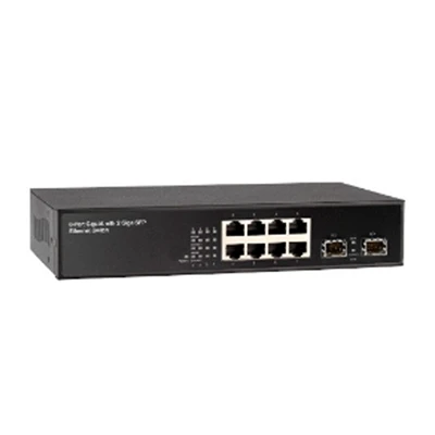8-Port 10/100/1000M + 2-Port Gigabit SFPL{5}} Switsh Rheoledig Llawn